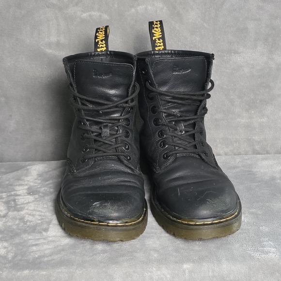 Dr Martens Awley Boots Men\'s US Size 10 Black Leather 8 Eyelet Combat main image 4